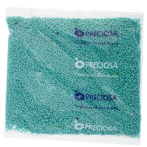 11/0 Preciosa Seed Beads Opaque Turquoise, 250g Bag