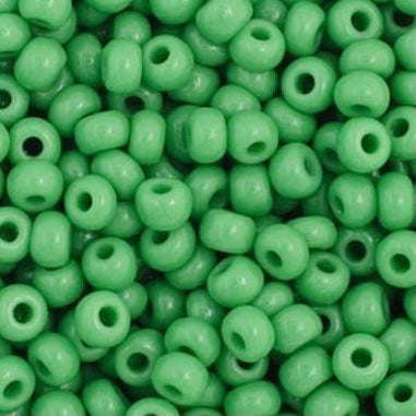 11/0 Preciosa Seed Beads Opaque Medium Green