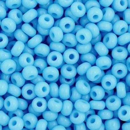 11/0 Preciosa Seed Beads Opaque Light Blue, Sold in 23g Bag or 23g Vials