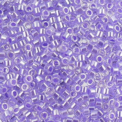 Delica 11/0 RD #0249 Crystal Purple Ceylon Lined-Dyed 5.2g Vial