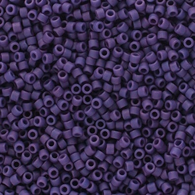 Delica 11/0 RD #2293 Frosted Glazed Purple Matte 5.2g Vial