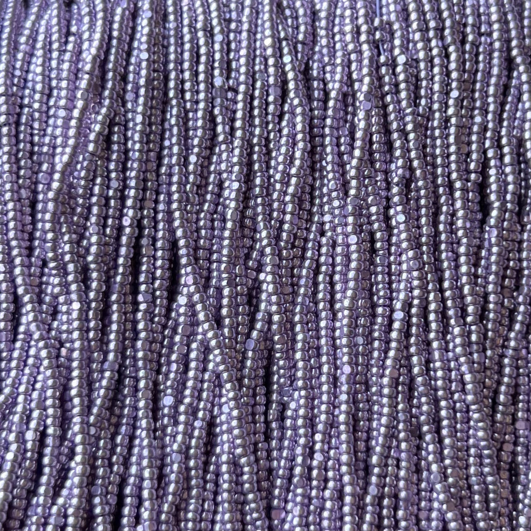 13/0 Charlotte Cut Preciosa (Czech) Bead Metallic Violet Terra Strung