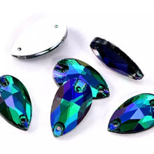 Load image into Gallery viewer, 17*28mm Tear Drop Glass Crystal AB Sew On Gems
