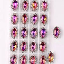 Load image into Gallery viewer, 7*15mm Glass Jelly AB with Rhinestones
