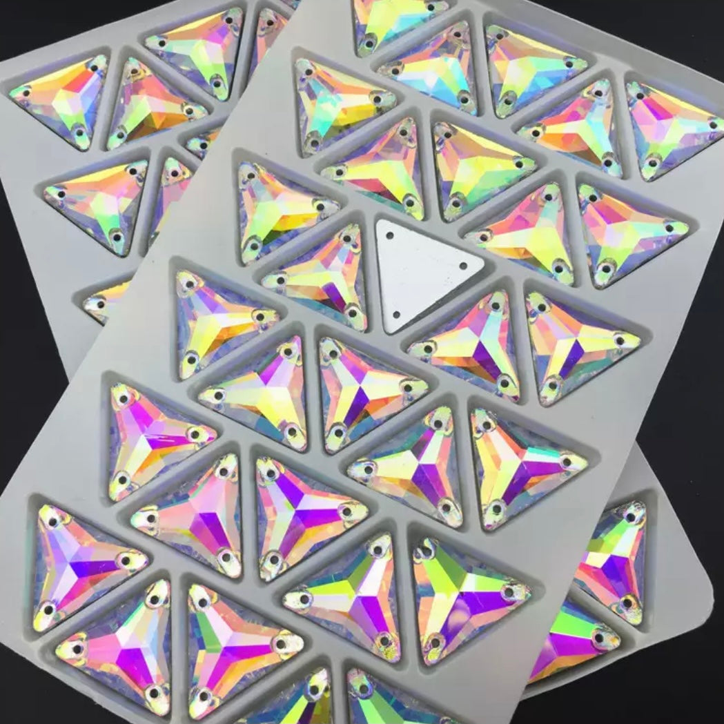 16mm Glass Triangles **Other Colours Available**