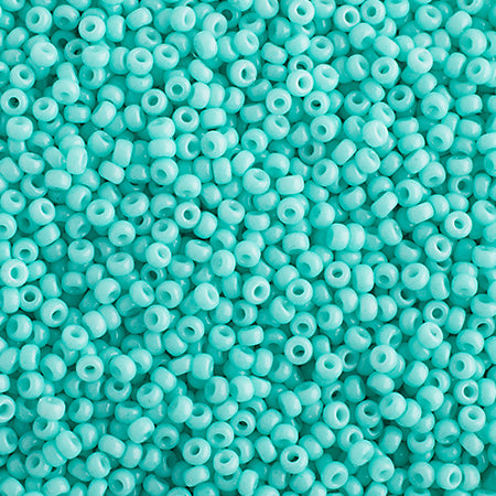 15/0 Miyuki Seed Beads Aquamarine Opaque Duracoat, 22g Vials