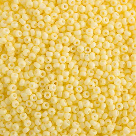 15/0 Miyuki Seed Beads Lemon Silk Opaque Duracoat, 22g Vials