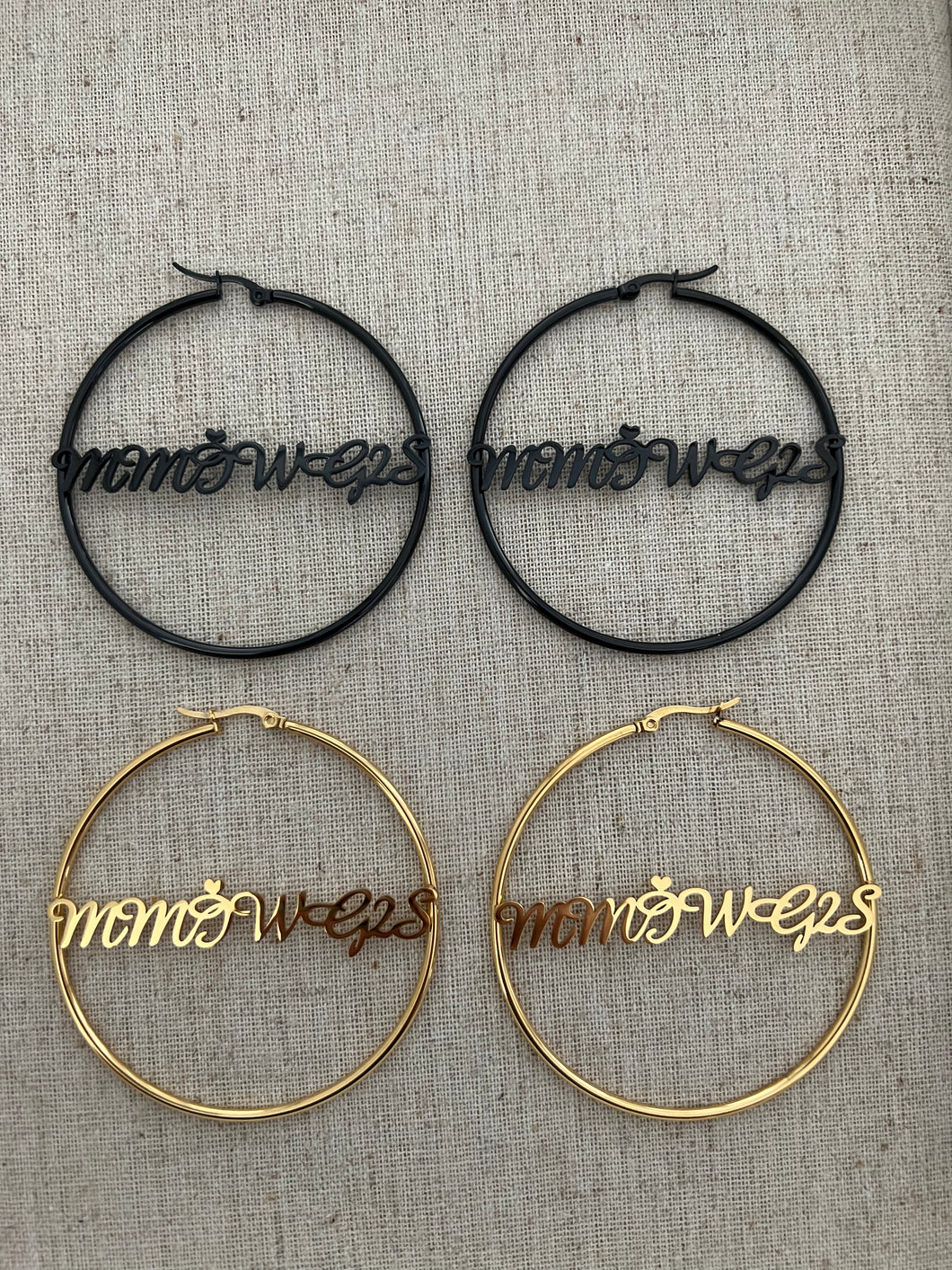 Missing and Murdered Women, Girls and 2-Spirit People, MMIWG2S 60mm Hoop Earrings, Sold in Pairs, See Dropdown for Colours