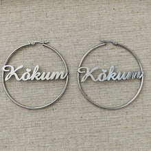 Load image into Gallery viewer, Kokum 60mm Hoop Earrings, Sold in Pairs, See Dropdown for Colours
