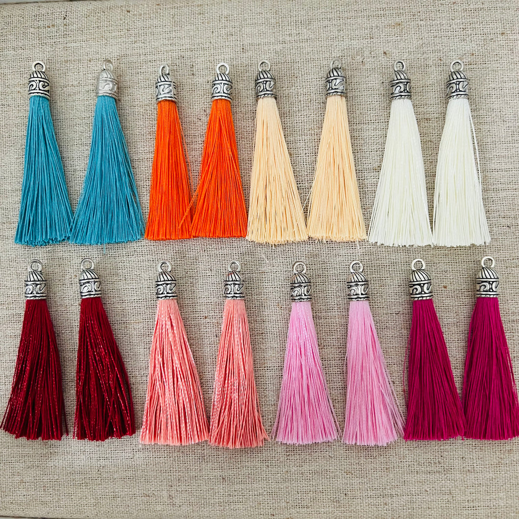 6cm long silk tassel Set, Sold as Set of 8/Pairs, See Dropdown for other colour
