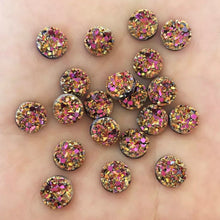 Load image into Gallery viewer, 8mm Faux Druzy Round, Glue On, Resin Gem ** Other Colours Available**
