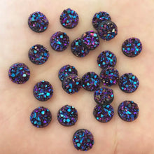 Load image into Gallery viewer, 8mm Faux Druzy Round, Glue On, Resin Gem ** Other Colours Available**
