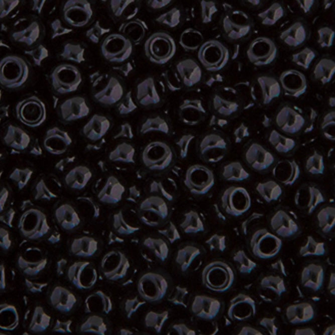 11/0 Miyuki Seed Beads Black Opaque, Sold as 22g Bag or 22g Vials