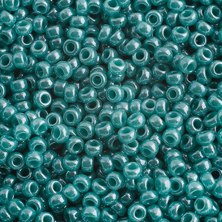 11/0 Miyuki Seed Beads Turquoise Green Opaque Luster 22g Bag