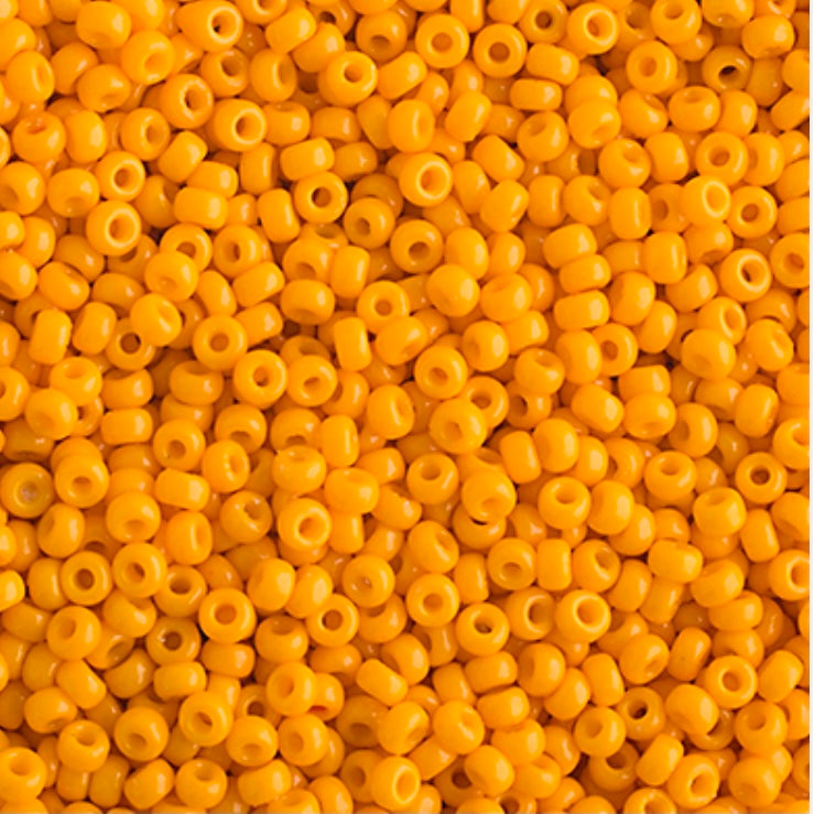 11/0 Miyuki Seed Beads Yellow Marigold Opaque Duracoat 22g Bag