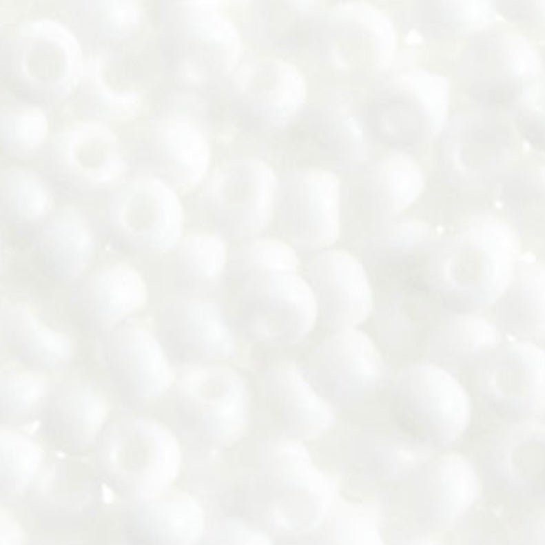 8/0 Preciosa Seed Beads Opaque White Czech Seedbead, 22g Vial