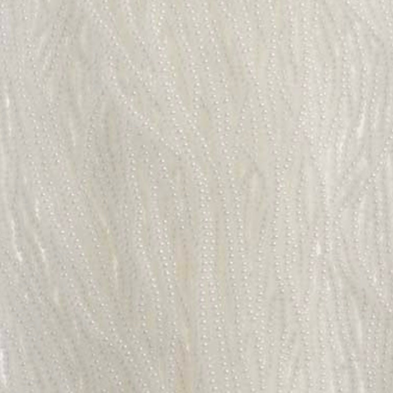 11/0 Preciosa Seed Beads Opaque Pearl White, Strung