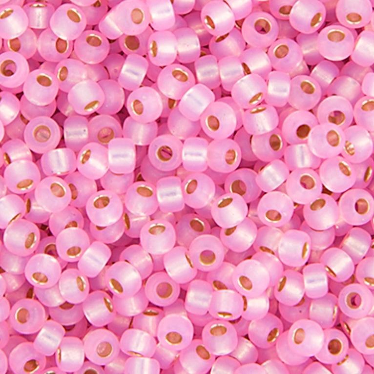 11/0 Miyuki Seed Beads Pink S/L Dyed Alabaster, 22g Vial