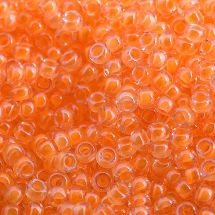 11/0 Miyuki Seed Beads Orange Luminous Neon C/L