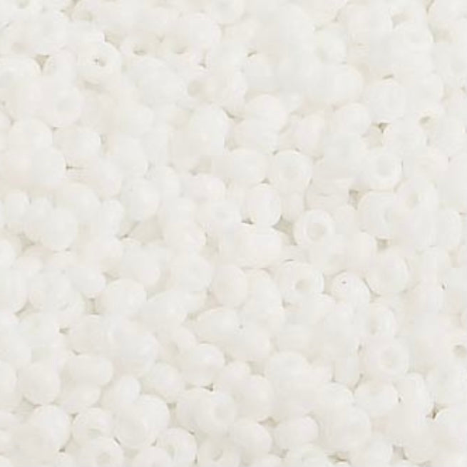 10/0 Preciosa Seed Beads Opaque White