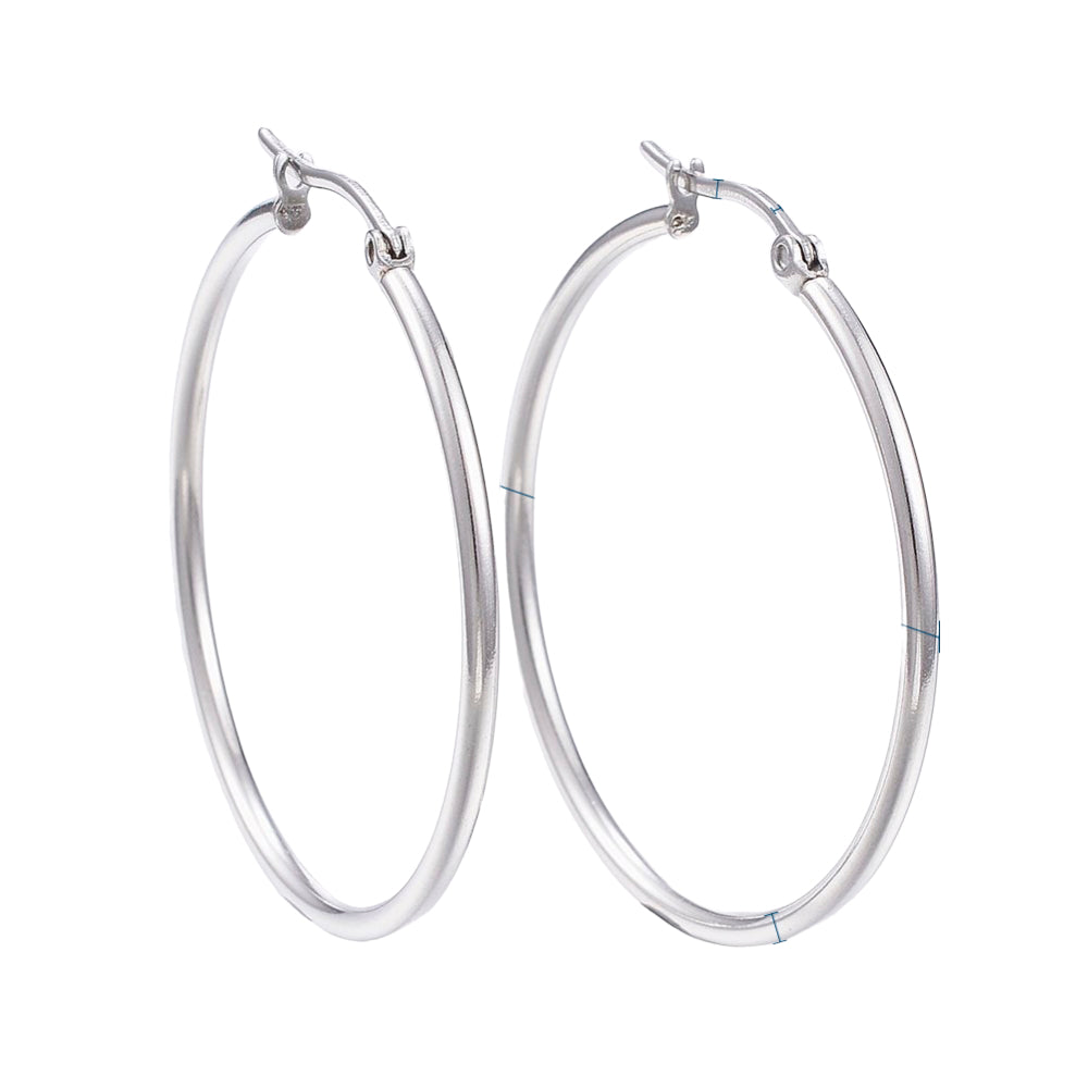 Stainless Steel Hoop Earring, Sold in Pairs, See dropdown for sizes