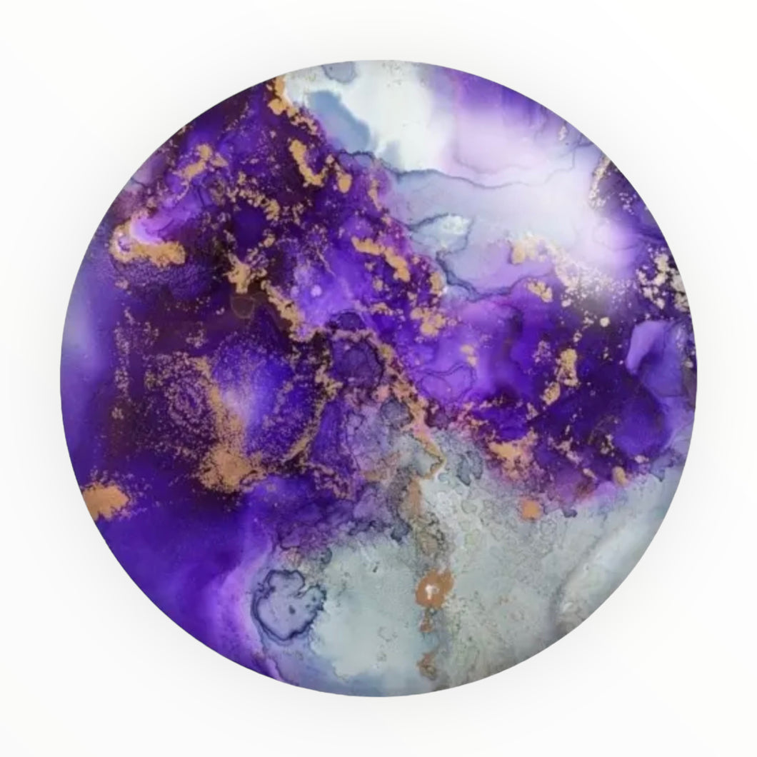 20mm Purple Mixes Background image in Glass, Glue on, Glass Gem, Sold in Pairs