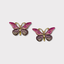 Load image into Gallery viewer, 25*38mm Resin Bling Butterflies, Flatback, Sold in Pairs, See dropdown for all colours
