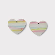 Load image into Gallery viewer, Pastel Marble Acrylic Cabs, One Hole Sew On, Sold in Pairs, See Dropdown for other patterns
