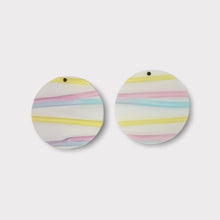 Load image into Gallery viewer, Pastel Marble Acrylic Cabs, One Hole Sew On, Sold in Pairs, See Dropdown for other patterns
