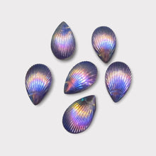 Load image into Gallery viewer, 8*12mm Teardrop Shell, Glue on, Flat back, Resin Gem, Sold in Pairs, See Dropdown for Colour Selection
