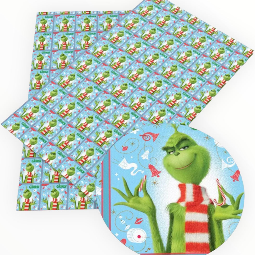 8*12 Inch Vinyl Backing Material - Christmas Grinch