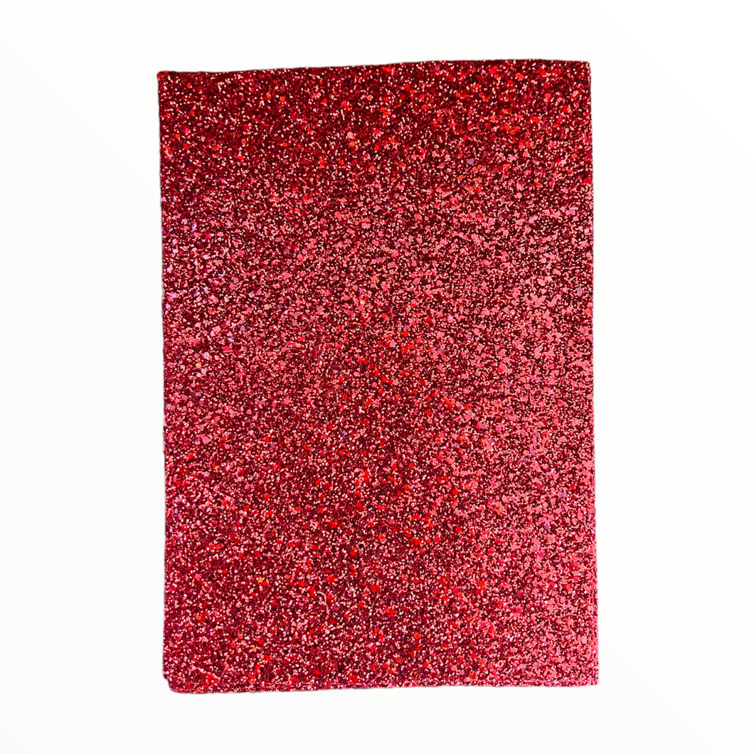 8*12 Inch Vinyl Backing Material - Red Glitter